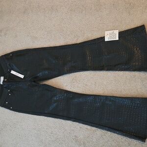 ASOS DESIGN Faux Leather Flare Pants